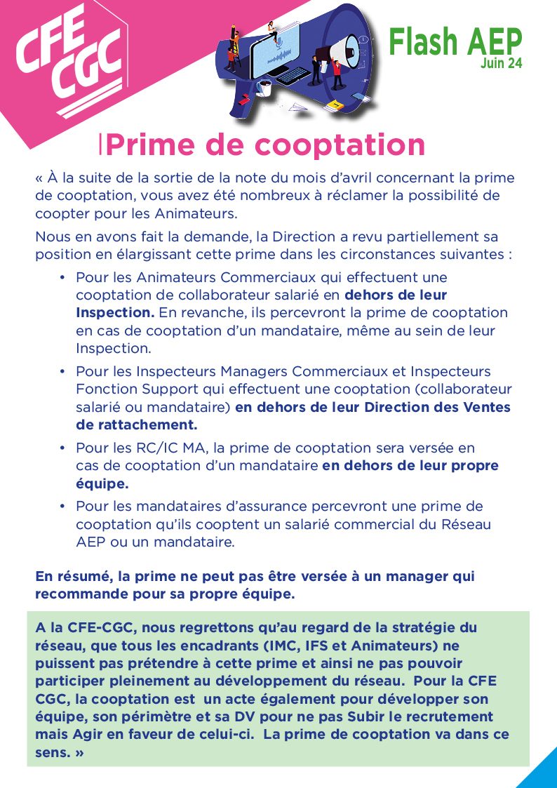 CFE-CGC AEP Flash en direct du CSE Juin 24
